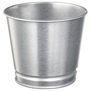 Set of 2 - BINTJE Plant pot, galvanized